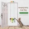 61ubIXjQqtL._SL1500_.jpg Sunkizzrs® Hanging Swing Catnip Toy - Interactive Cat Teaser Toy - Elastic Rope Design Cats Rotatable Edible Mint Natural Healthy Teeth Cleaning Chew Claw Toy for Cat/Kitten (Chicken)