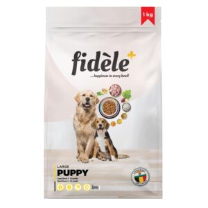 Fidele+ Dry Dog Food 1 Kg Large Breed Puppies Complete & Balanced Diet Supports Growth, Energy, Joints & Immunity No Artificial Flavours, Preservatives