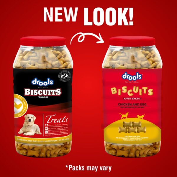 Drools Chicken and Egg Biscuit, Dog Treats 800g, All Life Stages