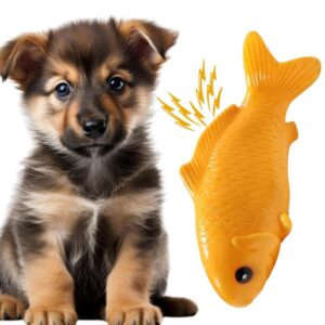 Sage Square Squeaky Rubber Fish Toy for Dogs & Cats: Unleash The Chew Cravings with Loud Squeak, Entertained for Hours, Interactive Rubber Toy, Tugs and Squeezes, Barking Glees, Fun with Fish
