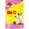 Me-O Pouch Kitten Wet Food Tuna in Jelly 80 G, (Pack of 12, 960g)