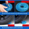 61whZSe2YpL.jpg Dog Trust Durable Natural Rubber Hard Spiked Ring Shape Chew Toy Ideal for Teeth Cleaning and Chewing Dogs & Puppies (Multicolor) for Aggressive Chewer