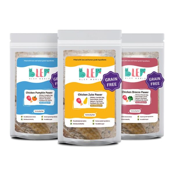 61wkDaH-L._SL1080_.jpg BLEP Dog Food Adult & Puppy | 600g | Dog Wet Food, High Protein, Omega 3&6, Contains Chicken Breast, Broccoli, Pumpkin, Zucchini, Zero Preservatives, Digestible, Human Grade(6 Packs of 100g)
