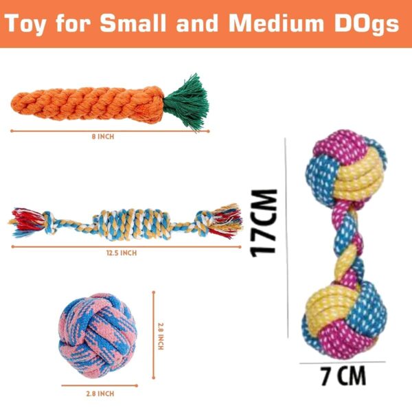 61yAse9xAKL._SL1200_.jpg Tail Dog Toys + Dog Chew Toys + Puppy Teething Toys + Rope Toys + Dog Toys for Small to Medium Dog Toys + Dog Toy Pack(Pack of 5)