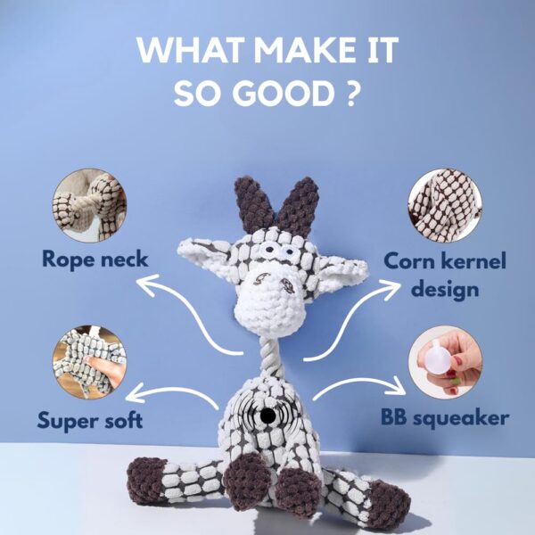 61yPeMDbwiL._SL1000_.jpg Interactive Tough Plush Dog Toy – Squeaky Sound Soft Chew Toys for Dogs – Durable Toy for Small, Medium & Large Dogs (Sheep)