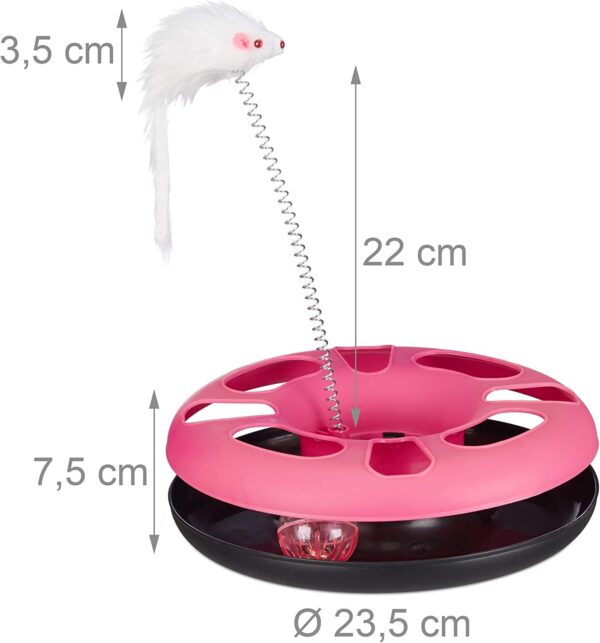 The Pets Company Toy with Ball Bell and Feather Mouse Attached for Cats and Kittens | Interactive Fun Toy for Training, Activity | Stimulates Play, Ideal For Exercise of Cats & Kittens(Color May Vary)