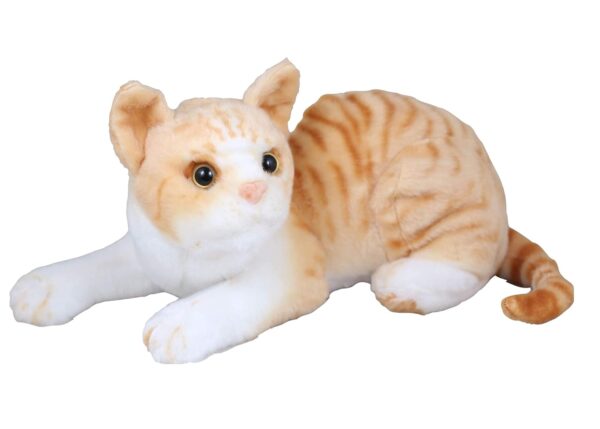 Tickles Cute Cat Soft Stuffed Plush Animal Toy for Kids Birthday Gift (Color: Yellow; Size: 28 cm)