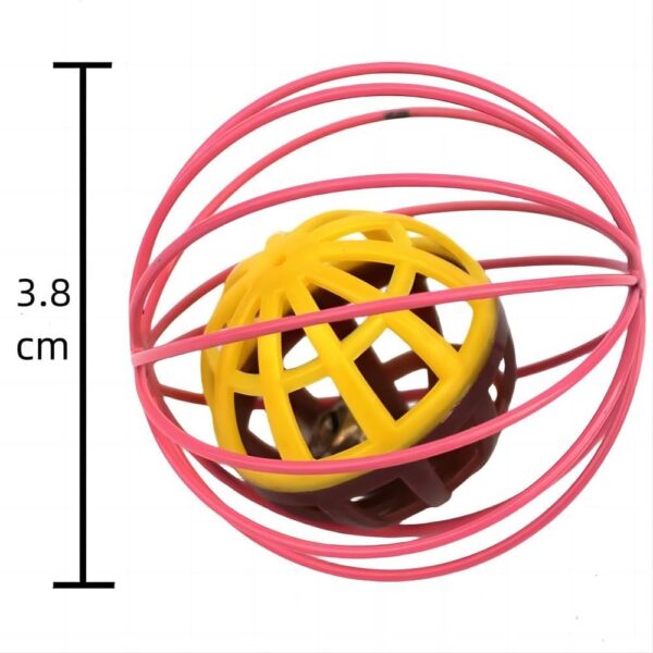 61zxPdgVxFL._SL1000_.jpg Cat Toys - 2pcs Interactive Cat Balls with Bell, Colorful Kitten Toys, Cute Caged Bell Rolling