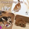 71u-6OziHL._SL1500_.jpg Cat Toys, 3PCS Bouncy Ball for Indoor Cats, Elastic Rubber Ball with Feathers, Interactive Kitten Toys for Persian Cats, Fun Exercise and Play for Cat