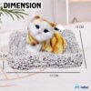 FunBlast Cute Cat Plush Toy with Meow Sound, Toy Accessories for Car Dashboard & Home Décor, Gift for Kids, Realistic Cat Pet Toys with Bed