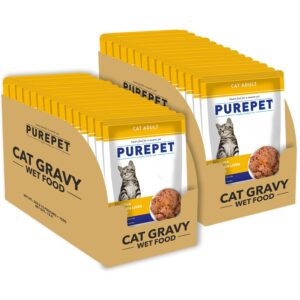 Purepet Wet Cat Food,Real Tuna Flavour 1.5kg(50g X 30) Pack Purepet Wet Cat Food,Real Tuna Flavour 1.5kg(50g X 30) Pack of 30