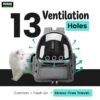 710NSkxCiiL._SL1500_.jpg Buraq Bubble Transparent Window Cat Backpack Carrier, Breathable & Ventilated, Comfortable & Spacious for Cats, Durable & Stylish Design (Grey)