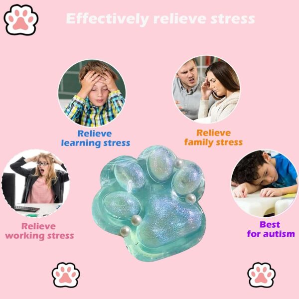 2pcs Taba Squishy, Cat Paw Squishy Toys with Pearl Butterfly Decor, Adorable & Fufu Squishy Stress Relief Gifts for Cute Fidget Toy for Kids & Adults, for Parties & RelaxationToys