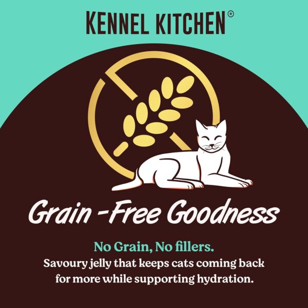 Kennel Kitchen Tuna in Jelly,12 x 80g Each. Grain Free Wet Cat Food for Adults and Kittens,