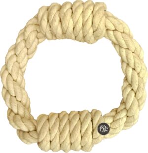 The Pets Company Natural Ring Dog Rope Toy for Puppy The Pets Company Natural Ring Dog Rope Toy for Puppy Teething, Rope Dog Toys for Small Dogs & Puppies
