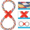 The Pets Company Cotton Rope Loop Tug Dog Chew Toy, Puppy Teething Toy, 14 inches, Color May Vary