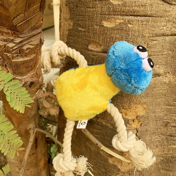 Goofy Tails Furry Bird Dog Toys | Plush Toy for Dogs | Squeaky and Chew Rope Toys for Dogs and Puppies| Ideal for Small & Medium Dog