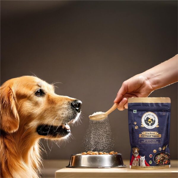 7134F4qhxBL._SL1201_.jpg FUR BALL STORY Wag Boost Pet Food Topper 100g | Taste Enhancer & Nutrition for Dogs & Cats | Supports Immunity, Joint & Skin Health | Vet Recommended