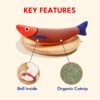 713psJG4duL._SL1500_.jpg Catnip Plush Toys for Cats -Shaped - Bite-Resistant Pillow Toy for Kittens & Adult Cat Chew Toys for Play (Catnip Fish Toy)