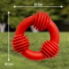 Drools Dog Non-Toxic Rubber Toy for Dogs, Trio Bolt Ring 130g Pack