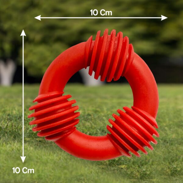 Drools Dog Non-Toxic Rubber Toy for Dogs, Trio Bolt Ring 130g Pack