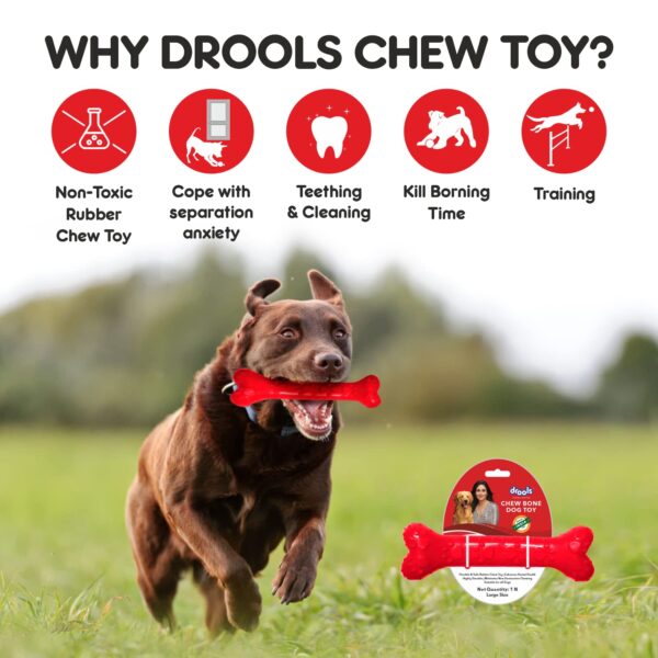 714Cwe2ehlL._SL1500_.jpg Drools Non-Toxic Rubber Toy for Dogs (Large) 21.59 cm Pack