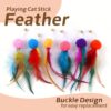 714Dg5xlPqL._SL1500_.jpg Sunkizzrs® Cat Toys - Interactive Toy Set with Retractable Teaser Wands and Feather Toys - Activity Toys to Exercise Cats and Kittens (Only 6 Feather Balls Replace Heads)
