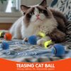 Speedy Tail 3.0, Upgraded Speedy Tail Cat Toy, Smart Interactive Cat Toy Balls, Interactive Cat Toys for Indoor Cats,Automatic Moving Smart Cat Toys Ball with Tail Two Speed Adjustment (Orange + Blue)
