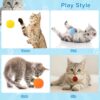 RAMONI Interactive Cat Ball Launcher, Cat Ball Toys, Launcher with 30pcs Soft Plush Balls Silent Smart Play Toy Shooting Toy Funny Interactive Cat Toys for Indoor Training Exercise Playing