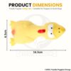 Foodie Puppies Natural Latex Rubber Squeaky (Yellow Sleepy Hen) Dogs Toy | Small Dogs & Puppy | Durable, Animal Design, Fetch & Chew Safe Play Toy | Reduce Separation Anxiety