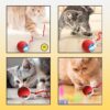 715IRd6kZFL._SL1500_.jpg Automatic Rolling Cat Ball Toy, 2-Speed Modes, Teasing Tail & Bell Charm, Interactive Self Play Chasing Silicone Ball Toy for Indoor Cats
