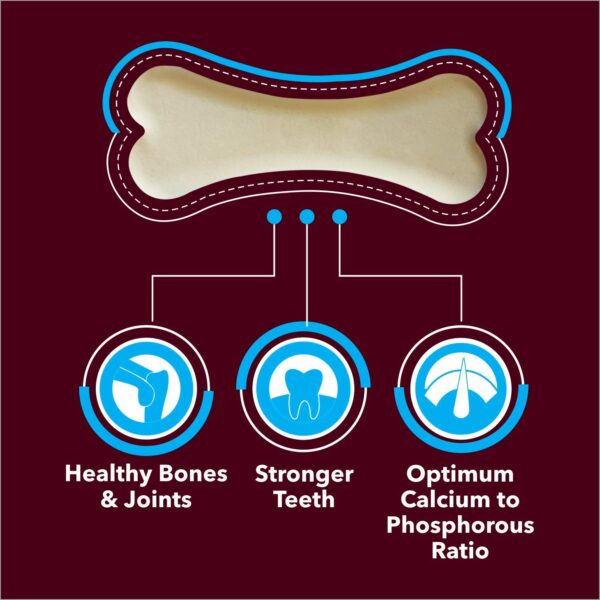Meat Up Calcium Bone Jar, Dog Supplement Treats For All Life Stages - Meat Flavour, 240 g, 30 Pieces (Buy 1 Get 1 Free)