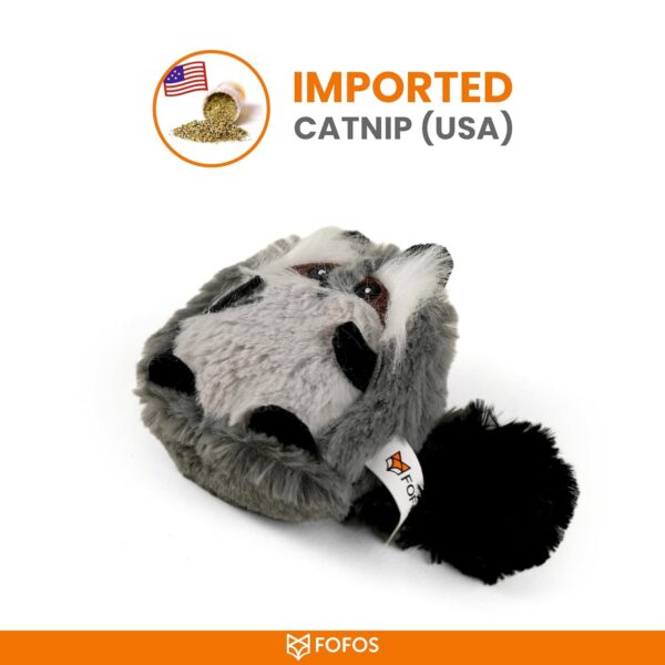 BarkButler x FOFOS Floppy Crinkle Raccoon Cat Toy - US Grade Catnip and Super Soft Fabric, Premium Cat Accessories with Catnip for Cats, Perfect Cat Toys and Kitten Toys for Playful Cats and Kittens