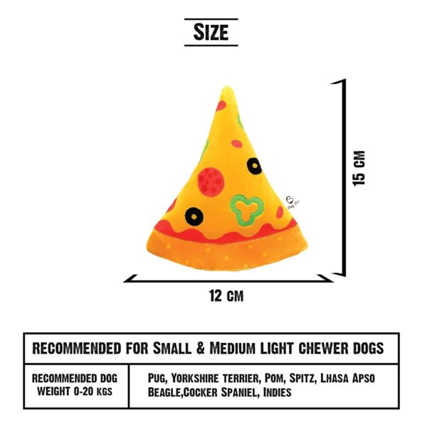 715sDapaGjL._SL1500_.jpg Goofy Tails Food Buddies Pizza Slice Plush Toy for Dogs | Crinkle Dog Toys for Puppies | Squeaky Toys for Dogs and Puppies