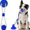 PETS EMPIRE Multifunctional Dog Chew Toy with Double Suction Cup | Interactive Tug Toy for Aggressive Chewers, Puppy Toothbrush & Teeth Cleaning Molar Bite Stick