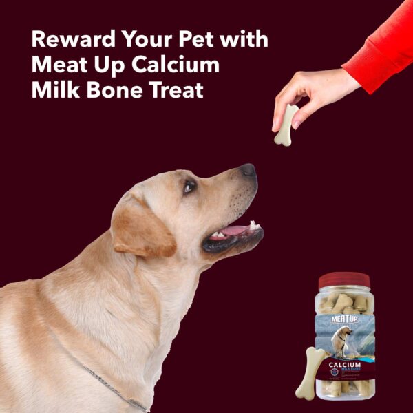 Meat Up Calcium Bone Jar, Dog Supplement Treats For All Life Stages - Meat Flavour, 240 g, 30 Pieces (Buy 1 Get 1 Free)