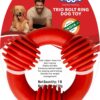 Drools Dog Non-Toxic Rubber Toy for Dogs, Trio Bolt Ring 130g Pack