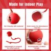 Interactive Rechargeable Smart Pet Chase Ball – Automatic Rolling Toy with Speedy Tail Rope for Bored Cats & Small Dogs (Colour May Vary)