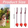 3 Pcs Durable Dog Ball with Rope - Interactive Dog Toys for Large Dogs and Puppies, Tough Dog Rope Toy for Fetch, Tug of War and Teeth Cleaning