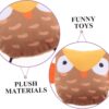 The Pets Company Fun Plush Cat Toys, Cats Hunting Mouse Teaser Toys, Bite Proof Cat Play Toy, Interactive Mice, Rat, Soft Mouse Toy for Cats & Kittens - Spooky Owl (Color May Vary)