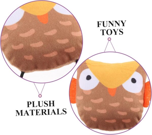 The Pets Company Fun Plush Cat Toys, Cats Hunting Mouse Teaser Toys, Bite Proof Cat Play Toy, Interactive Mice, Rat, Soft Mouse Toy for Cats & Kittens - Spooky Owl (Color May Vary)