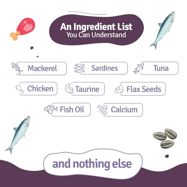 718IgRGZGKL._SL1500_.jpg BLEP Mackerel Tun Tuna and Sardine Combo of Natural Cat Food 100g | 3 Packs|Zero Preservatives|Aids Joint Health & Digestion|Collagen Rich| Human Grade, Natural Wet Cat Food|Ideal for All Breeds