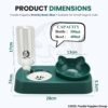 718q-eMNcvL._SL1500_.jpg Foodie Puppies 2 in 1 Pet Gravity Feeder Food Bowl and Water Bottle Set- (Green), with Automatic Water Dispenser Bottle, Detachable Tilted Raised Food Bowl for Puppy, Small Dogs Cats and Kittens