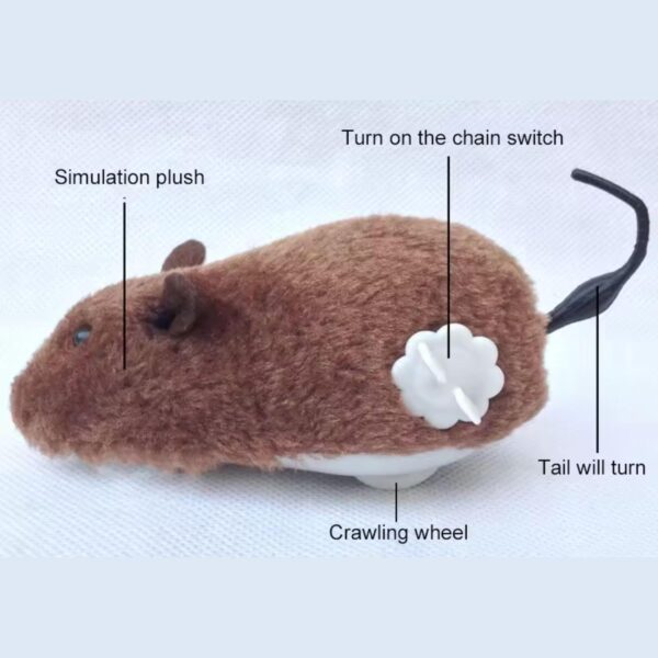 Plastic Wind Up Moving Rat Toys for Kids Mice Set of 4PCs Running Mouse Toys for Girls and Boys Multi-Color Mouses Toy for Dog and Cat Toys - with Fur Mouse Playset for Best Birthday Gift Set