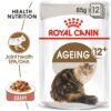 Royal Canin Ageing Cat Food, 85 Grams, Pack of 12 Sachet, Wet Food, Supports Joint & Renal Health, Instinctively Preferred by Ageing Cats
