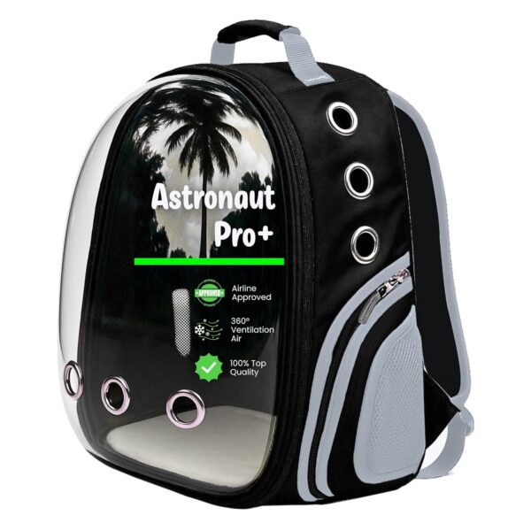 Buraq Astronaut Pro Pet Carrier Backpack (41L x 32W x Buraq Astronaut Pro Pet Carrier Backpack (41L x 32W x 26H cm) – Transparent Bubble Capsule Design, Airline-Approved, Breathable & Ventilated Travel Bag for Cats