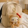 Plush Keychain Featuring a Cute Plush Bear Head Cat Perfect for Bags Purses Or As a Soft Toys Plush Toys Gift for Women Girls