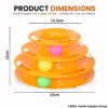 Foodie Puppies Interactive (3 Layers) Tower Track Roller with Colorful Balls for Cats and Kittens | Turntable Puzzle Toy for Mental and Physical Exercise (Color May Vary)