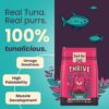 Thrive - Bark Out Loud Real Tuna Fish Dry Cat Food | Antioxidants, Omega, Multivitamins | Yucca for Digestion | Gluten Free- Adult Dry Cat Food (800 gm)