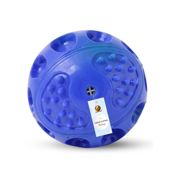 Foodie Puppies Hard Squeeze Squeaky Ball Dog Toy | Squeaker, Foodie Puppies Hard Squeeze Squeaky Ball Dog Toy | Squeaker, Lightweight, Durable and Water Resistant | Interactive Fetch Toys for Puppy, Dog Chew Toys (Color May Vary) (Medium)